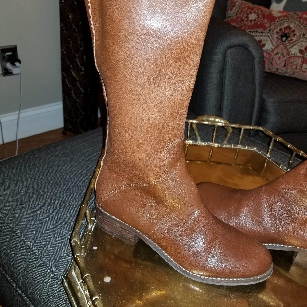 Nine West Noriko Brown Riding Boots - Picture 2 of 5